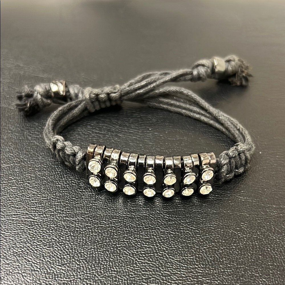 Silver and Black Bracelet